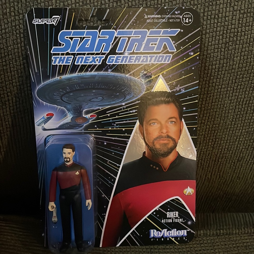 Super7 Star Trek Next Generation Wave 2 Riker ReAction Figure NEW - Picture 1 of 4